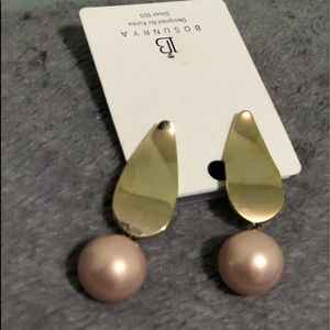 Rose Gold Pearl Earrings on Sterling Silver